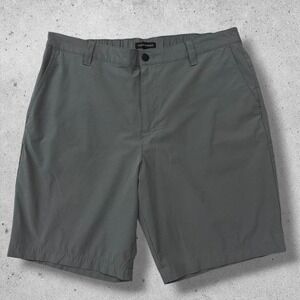 Banana Republic Shorts Mens 38 (Fit 36) Gray Elastic Waist Ripstop Performance